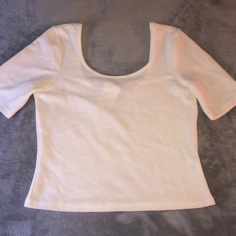 Off White cute Crop Top